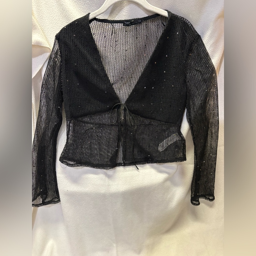 Pull&Bear Black European Clubbing/Going Out Top